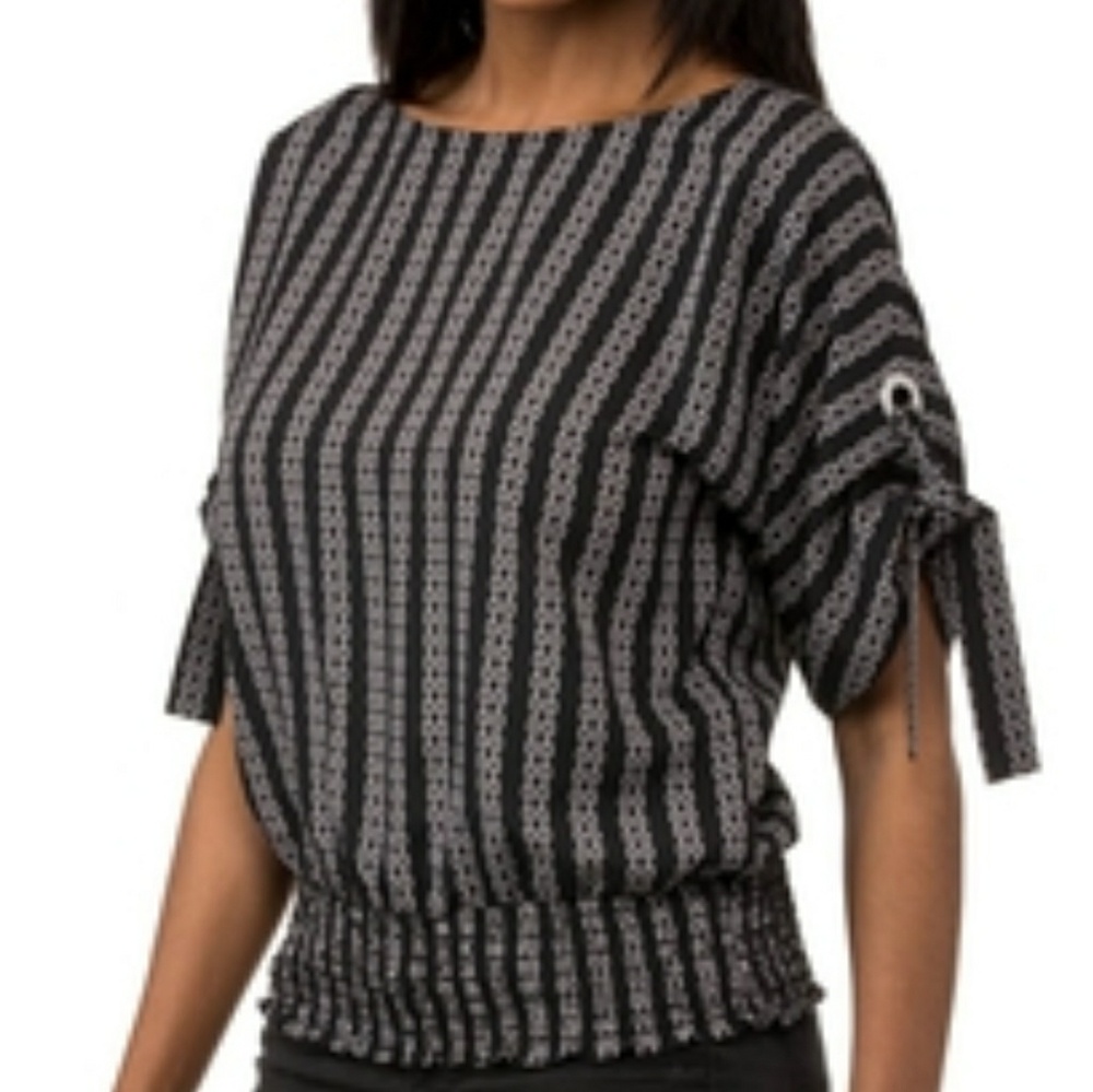 Michael Kors Box Links Grommet Kimono Top